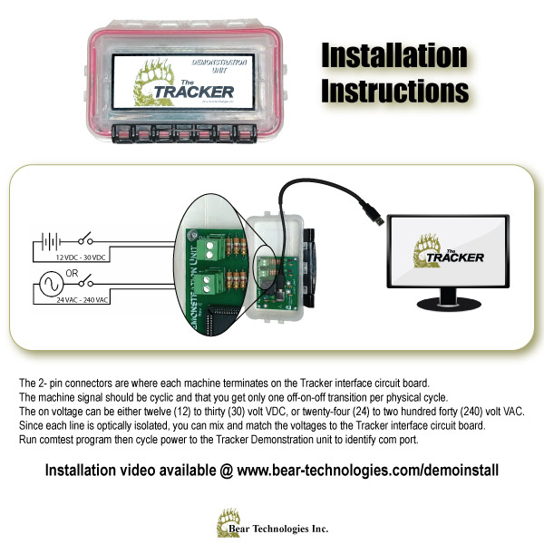 tracker demo unit install